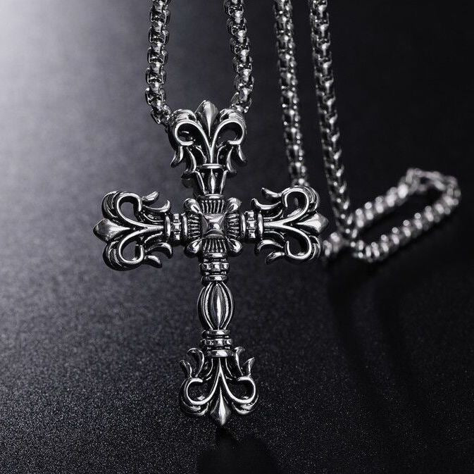 Wholesale Alloy Cross Pendant Men's Necklace JDC-NE-DanY004