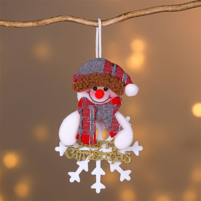 Wholesale Christmas Decorations Small Pendant Christmas Tree Fabric Pendant Elder Elk Doll Small Hanging Window Small Pendant