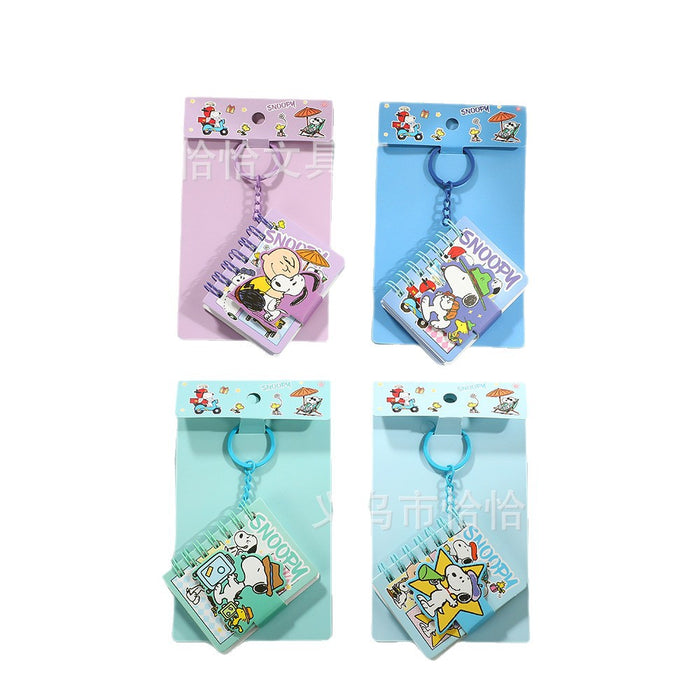 Wholesale 2pcs Cartoon Dog Pendant Coil Notebook Color Page Keychain Notepad