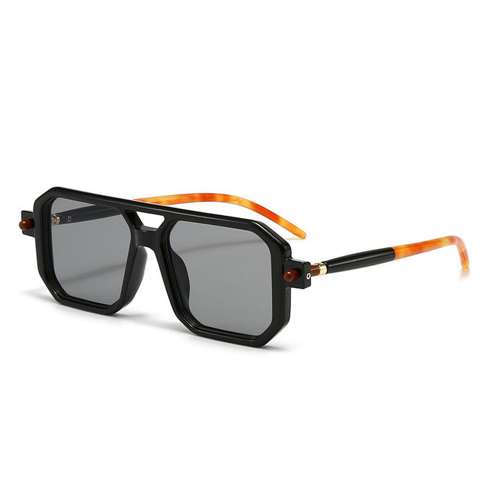 Wholesale square large frame sunglasses trendy double beam sunglasses