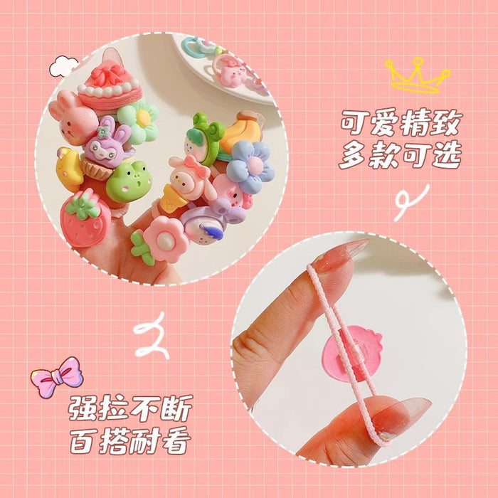 Wholesale Cute Cartoon Hair Ties for Kids Soft Elastic Everyday Styling Baby Hair Accessory