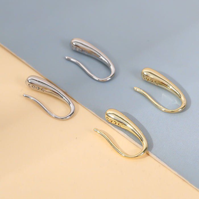 Wholesale Minimally designed copper water drip ear hook with a small and exquisite temperament, high-end jewelry wholesale