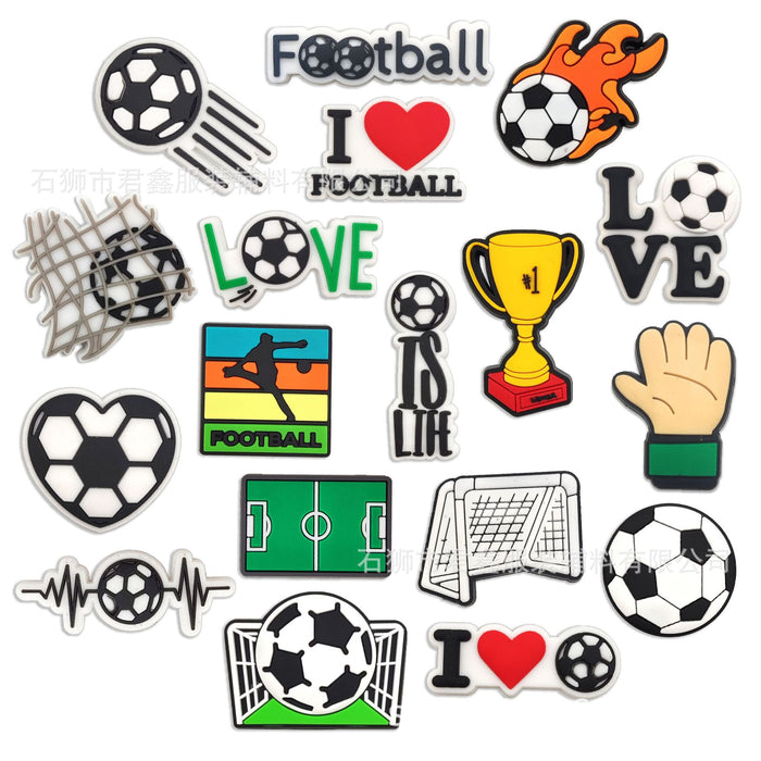 Wholesale 50pcs Football team standard Jersey Shoes Charms