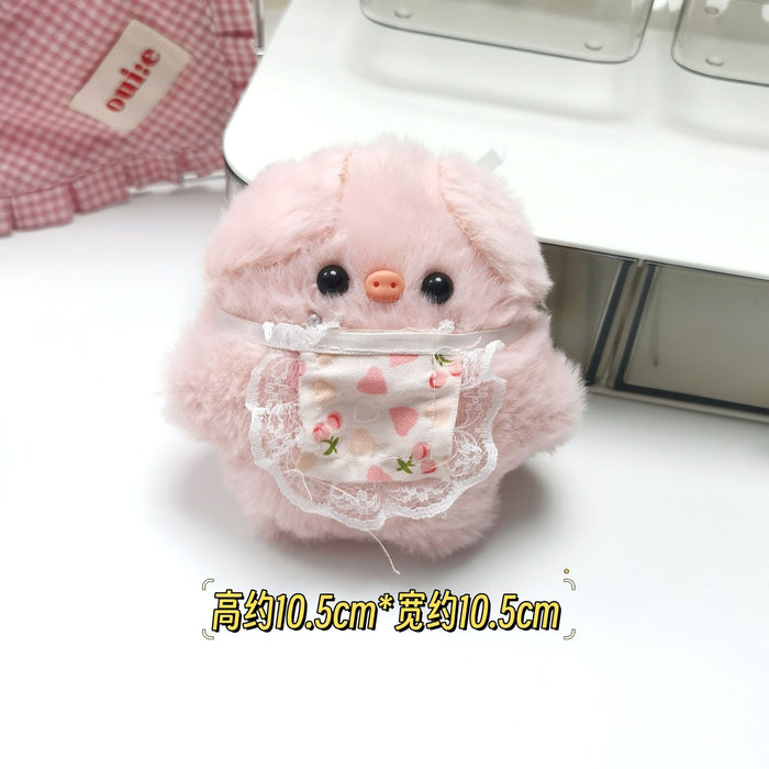 Wholesale Glasses pig cartoon bib pig plush pendant skirt pig doll key chain pendant toy pendant batch