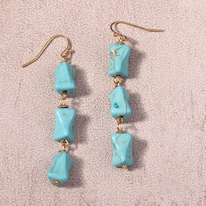 Wholesale turquoise earrings versatile simple fashion earrings
