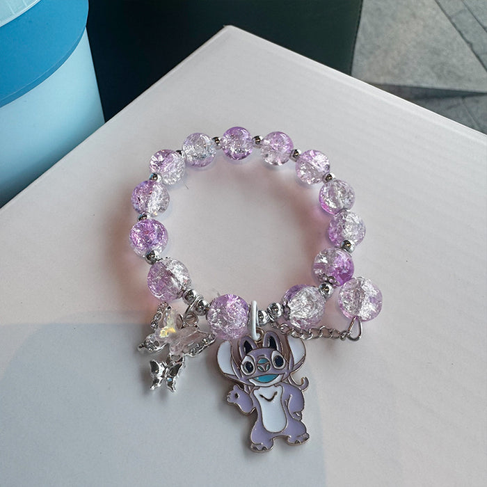 Wholesale Cartoon Crystal Bracelet Cute Girl' s Korean Style Jewelry Studdy Girl' s Best Friend Student Handset Ins