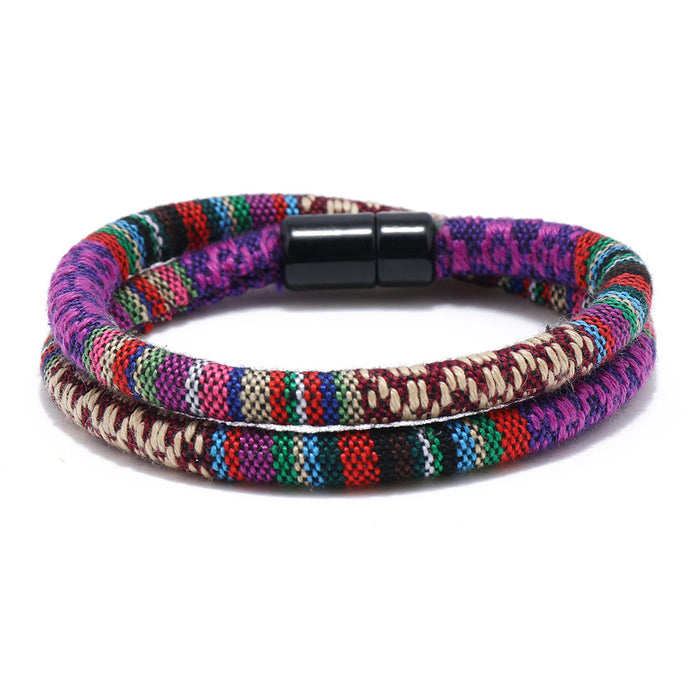 Wholesale Ethnic Style Men and Women Bracelet Colorful Fabric JDC-BT-XH028