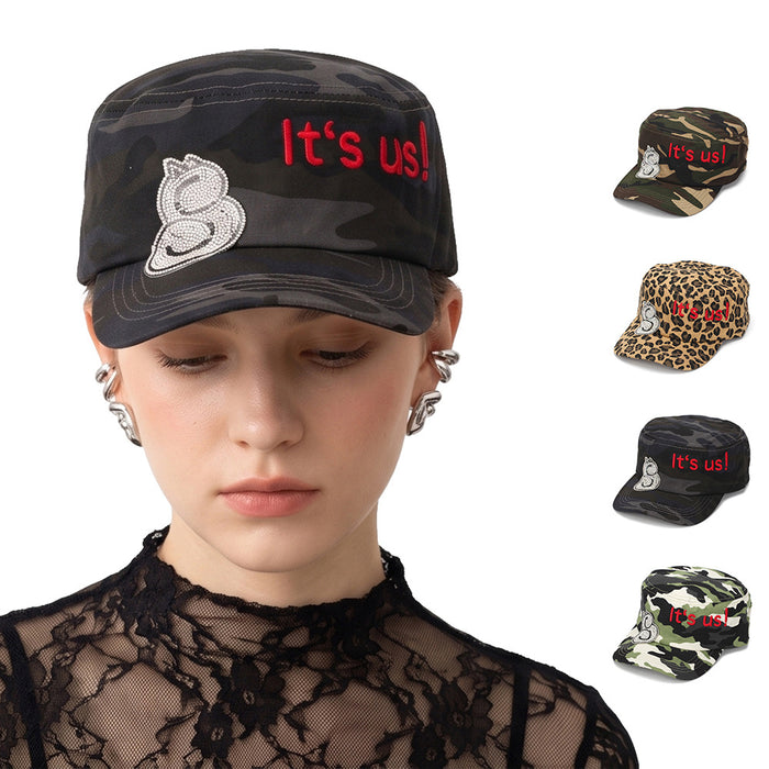 Wholesale Camouflage Rhinestone Embroidered Baseball Cap Summer Sun Hat