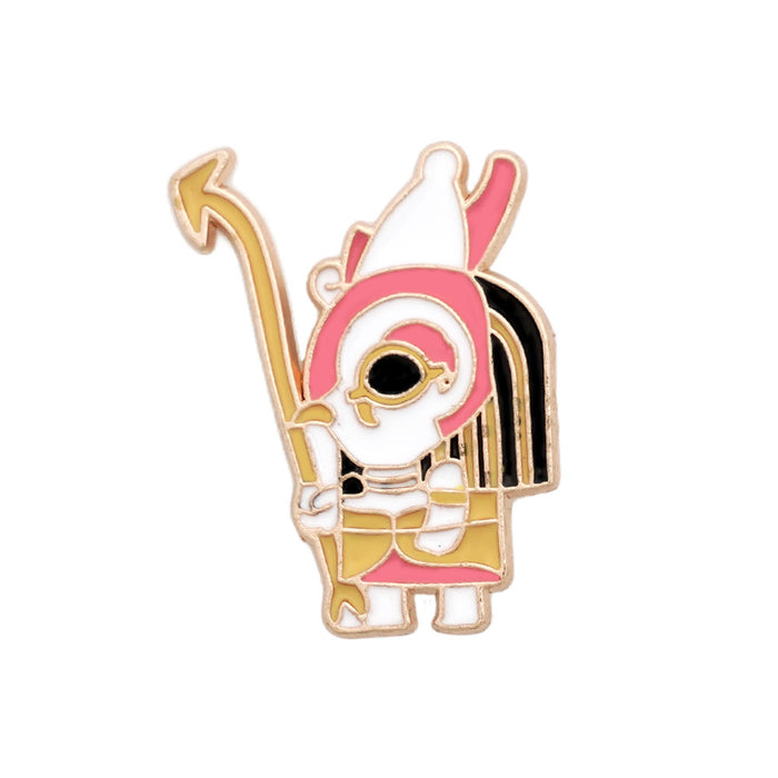 Wholesale Metal Electroplated Cartoon Egyptian Pharaoh Brooch Unisex Retro Pin Fashion Accessory For Bags Clothing Gifts