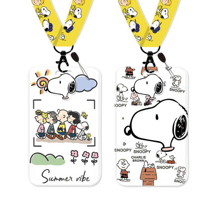 Wholesale Cute cartoon printed lanyard card holder and keychains.