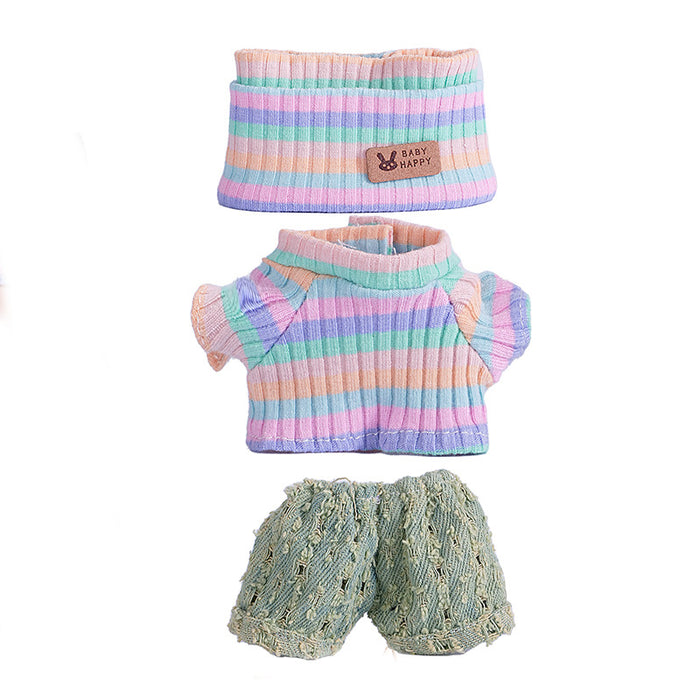 Wholesale 6pcs/set Only Clothes Are Suitable for Vinyl Dolls,  Plush Dolls and Other Wearable Wool Clothes to Change Clothes