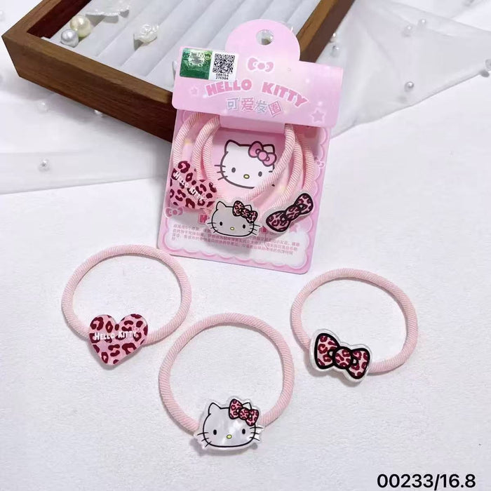 Wholesale Pink leopard print cute cartoon hair clips