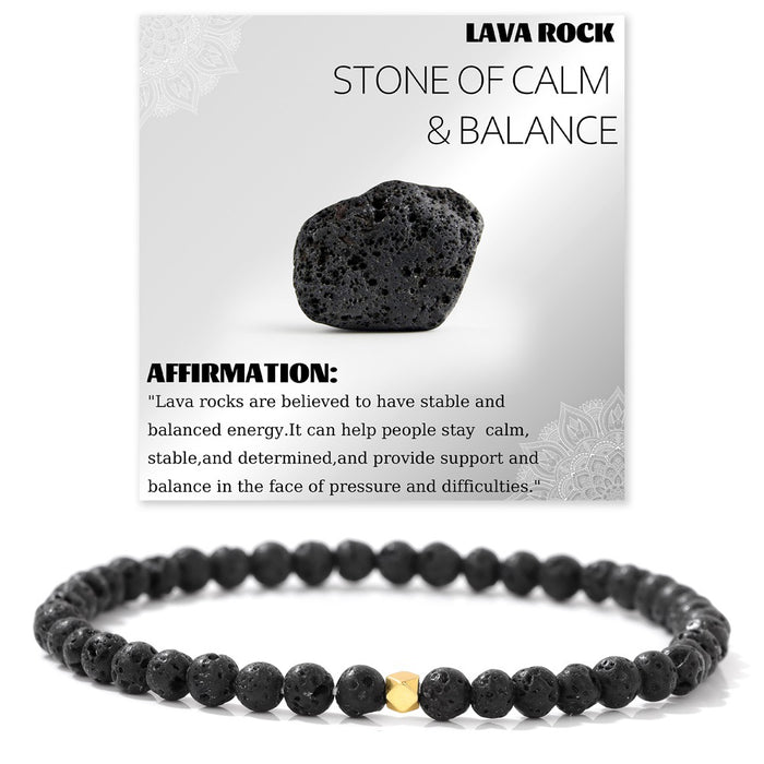 Wholesale 4mm stone bead bracelet with elastic cord