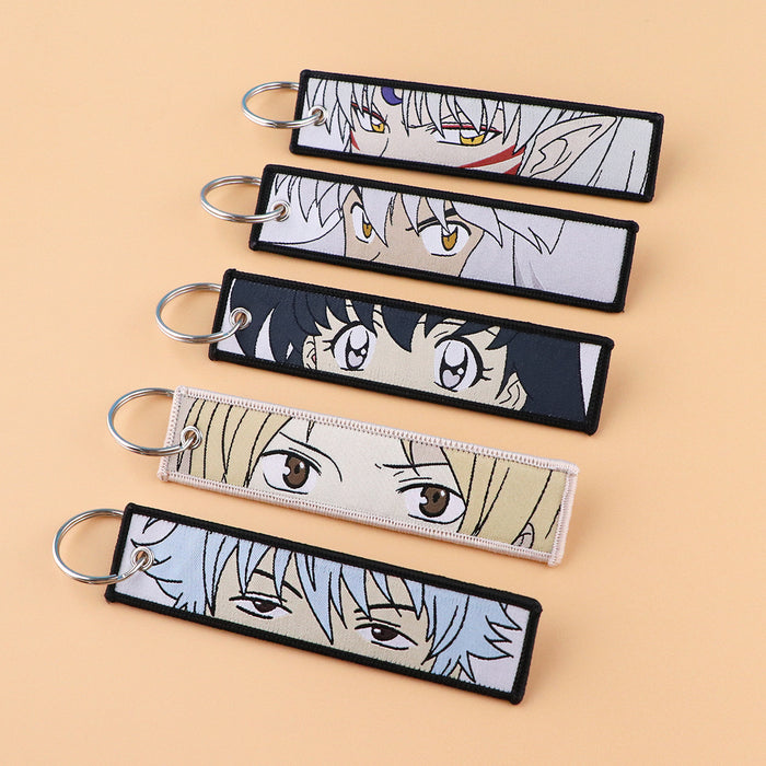 Wholesale Anime Style Woven Cloth Keychain Lanyard For Car Keys Fashion Accessory