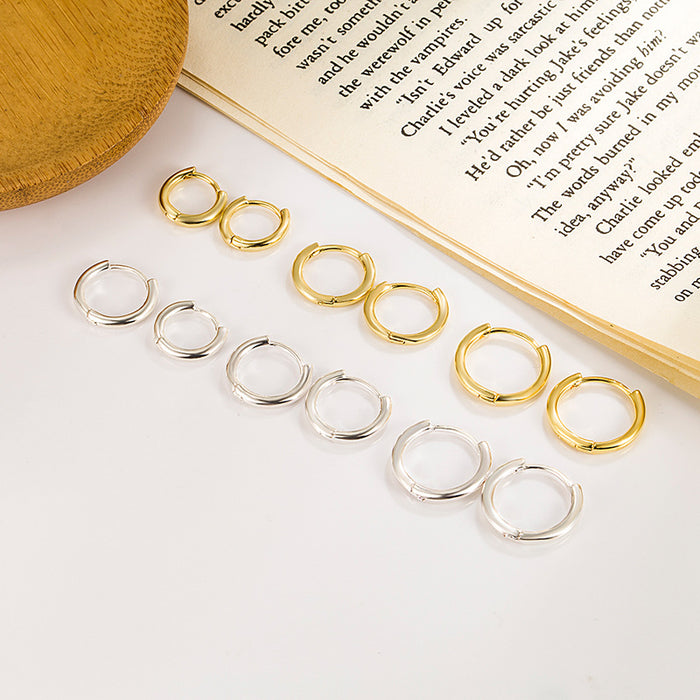 Wholesale Earrings with gold plating, niche high-end earrings, ear buckles, fashionable and simple temperament earrings