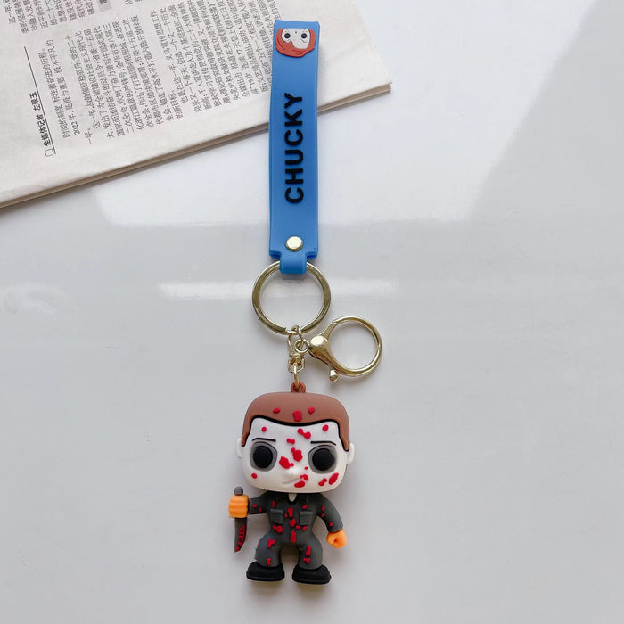 Wholesale Halloween cartoon doll silicone keychain JDC-KC-JuShu043