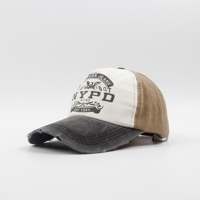 Wholesale Washed denim tongue hats for men and women, used baseball caps