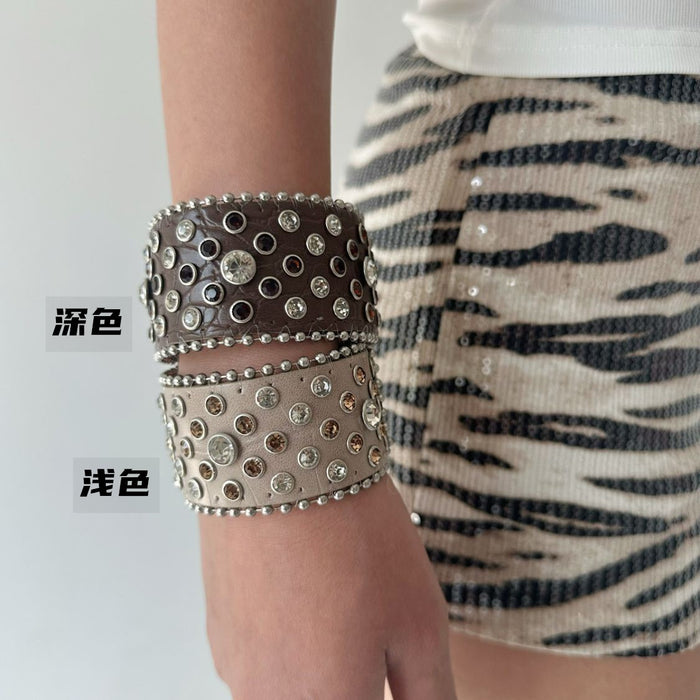 Wholesale  Rhinestone Heavy-Duty Wide Version Bracelet