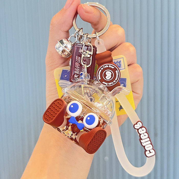 Wholesale Acrylic Quicksand Bottle Keychain JDC-KC-ChaoHe004