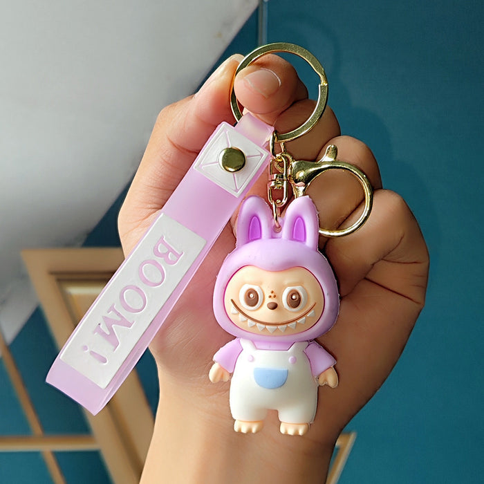 Wholesale   Silicone Keychain Cute Cartoon Doll Pendant Student Schoolbag Hanging Ornaments