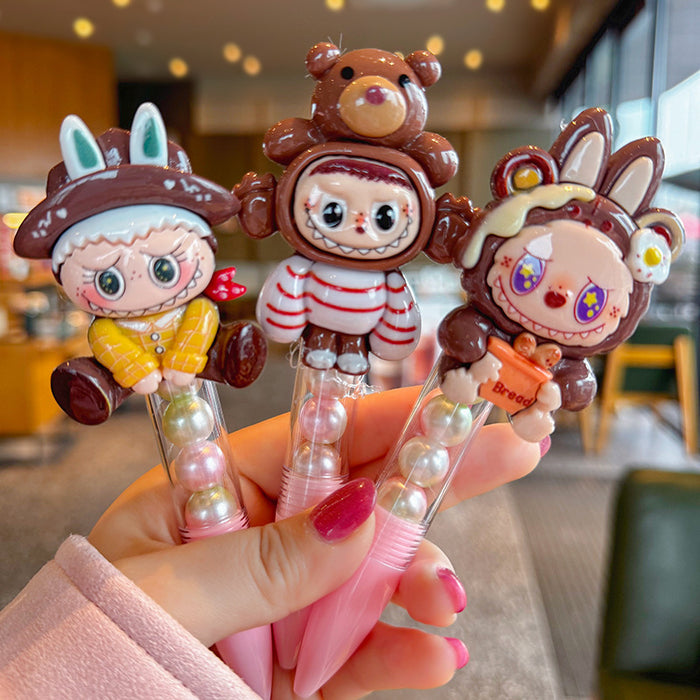 Wholesale Cartoon Cute Rabbit Press Girl' s Heart Gel Pen High Color Value Student Test Quick-drying Brush Ballpoint Pen