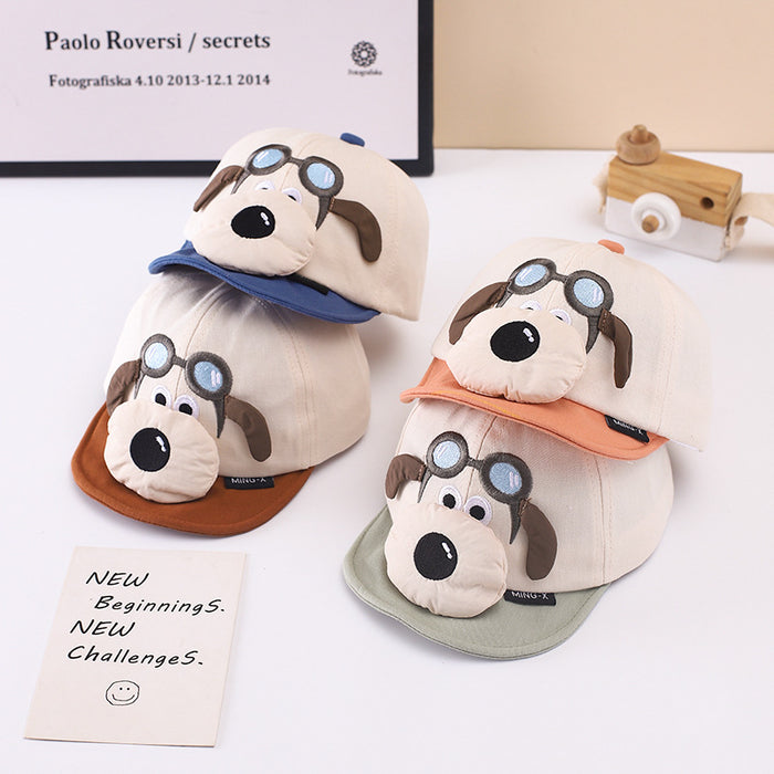 Wholesale Cartoon flying puppy children' s soft-brimmed hat spring and autumn cloth baby cap