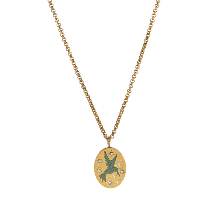 Wholesale Stainless steel painted pendant necklace