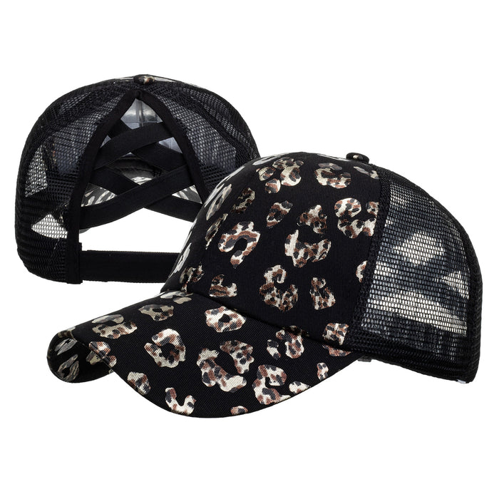 Wholesale Cotton Polyester Cross Ponytail Baseball Hats JDC-FH-ZhongMei001