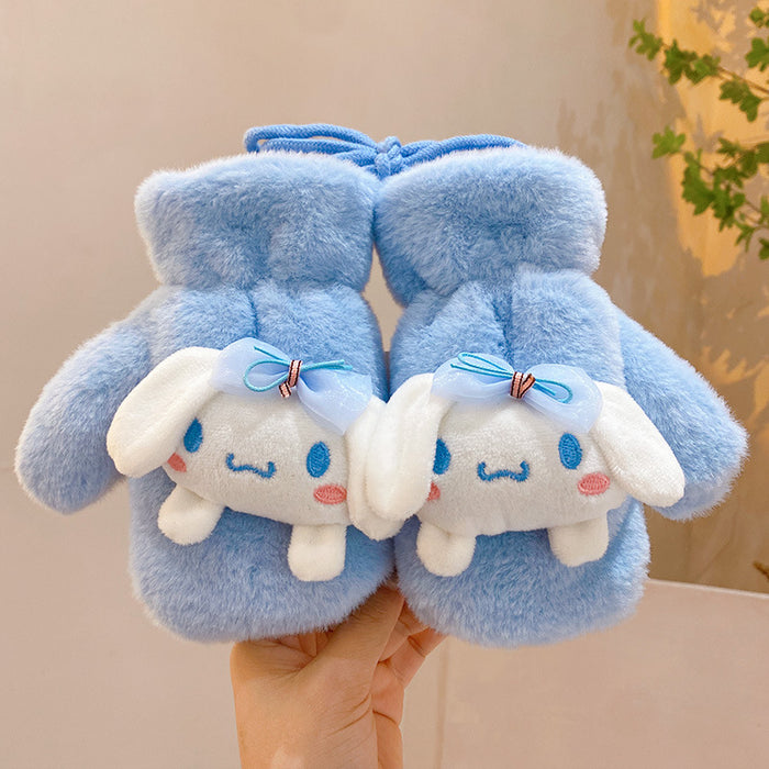 Wholesale children Cute plush cotton gloves