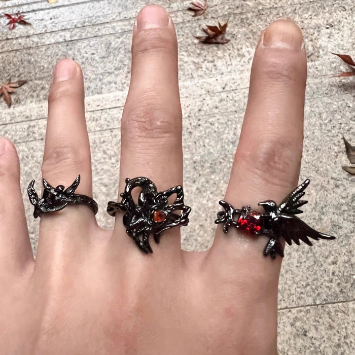 Wholesale Butterfly Irregular Flower Ring Hip-hop Fried Street Fashion Open Ring