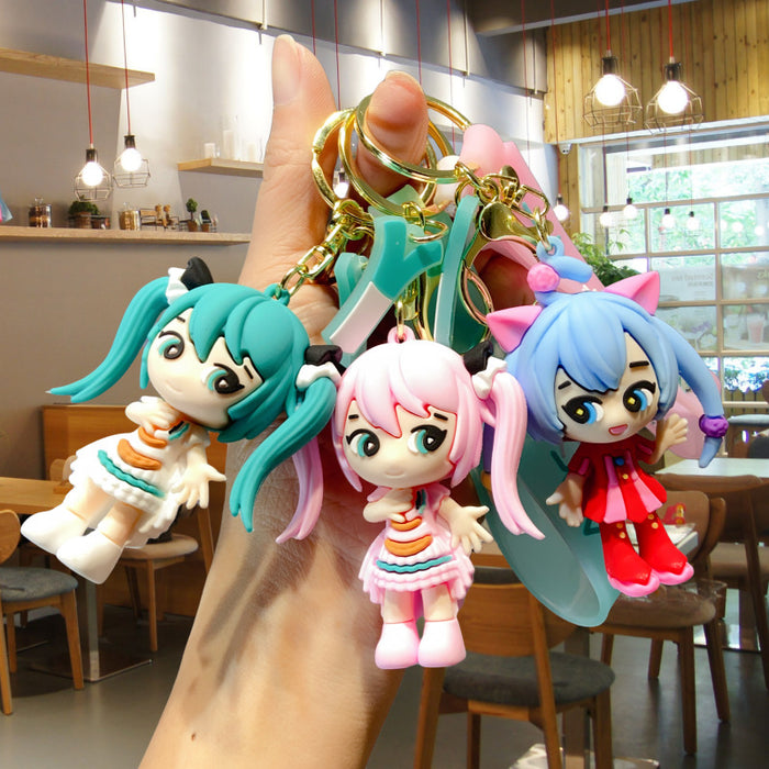 Wholesale PVC Cartoon Cute Doll Keychain JDC-KC-Yid026