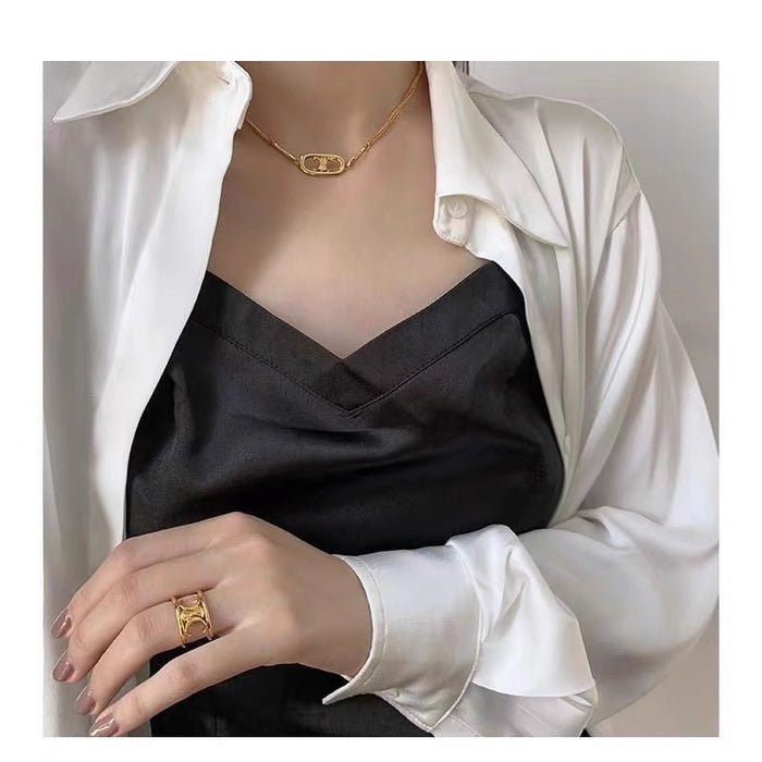 Wholesale Necklace, bracelet set, vintage collarbone accessory, titanium steel that does not fade