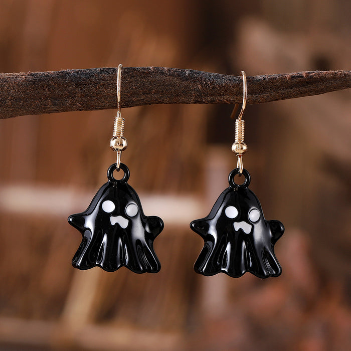 Wholesale  Gothic Ghost Stereo Metal Pendant Earrings for Women  Party Earrings Gifts