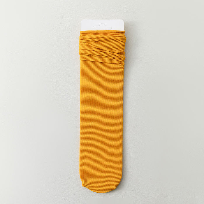 Wholesale Thin socks, velvet mid tube socks, stacked socks, rolled edge stockings