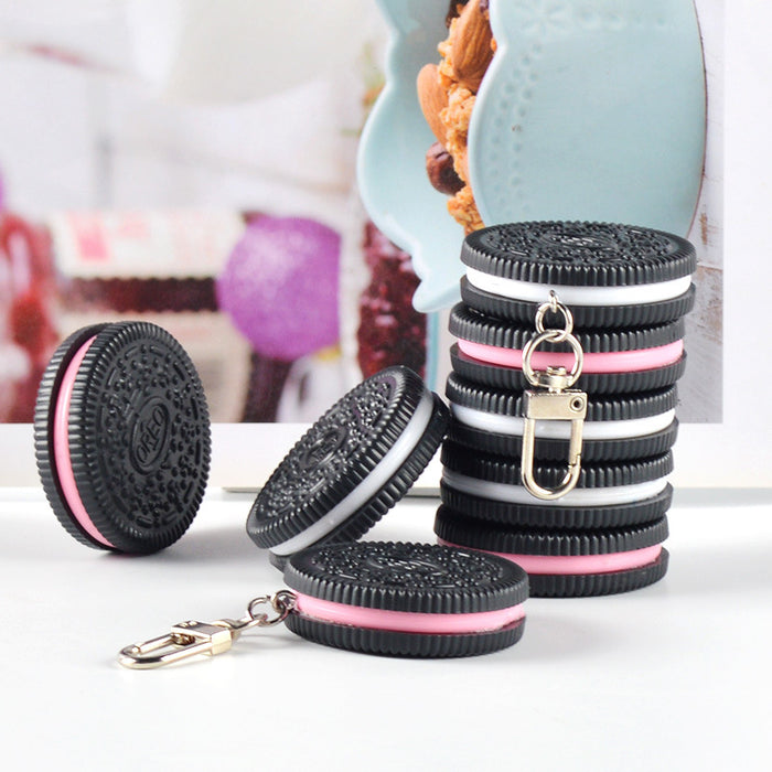 Wholesale Chocolate Cookie Simulation Food Keychain Trendy Fashion Decorative Bag Charm MOQ≥3