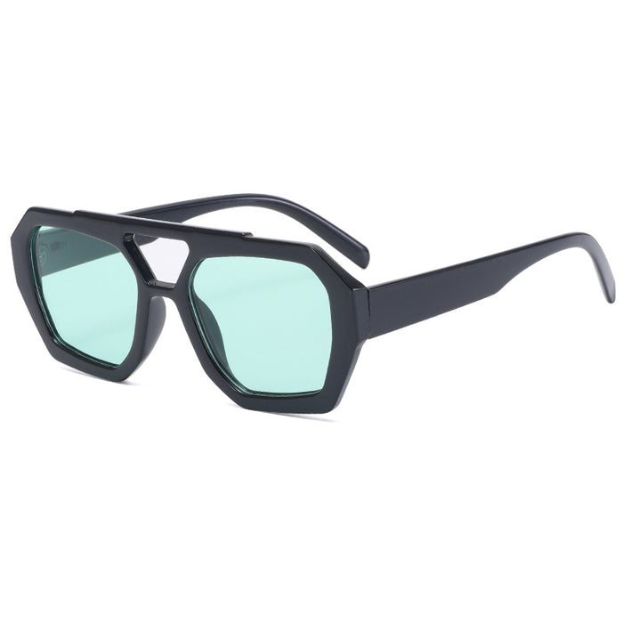 Wholesale Double Bridge Large Frame PC Sunglasses JDC-SG-ZS011