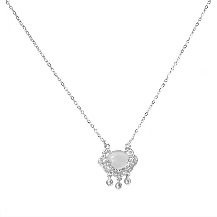 Wholesale Titanium steel necklace, tassel collarbone chain, simple and elegant accessory