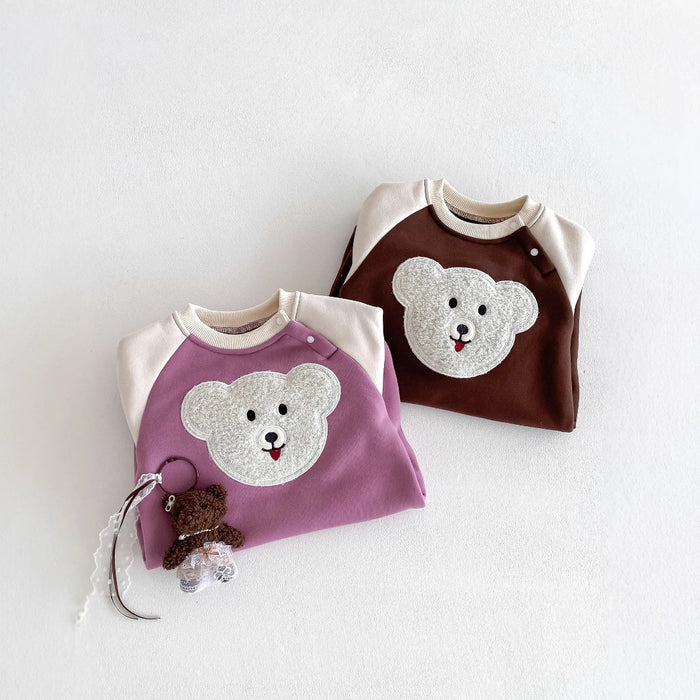 Wholesale Plush Bodysuit Cute Colorblock Warm Climbing Clothes Baby Clothes JDC-BC-WeiNiS028