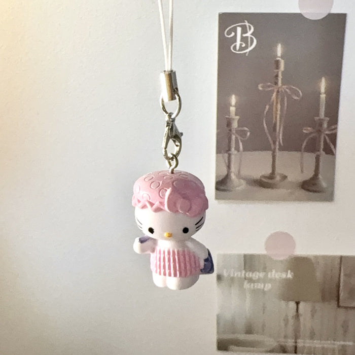 Wholesale Chef' s Hat Cat Keychain Charm