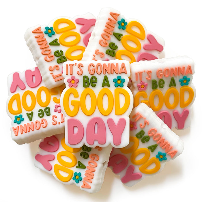 Wholesale 10pcs Cartoon English Letters "good Day" Silicone Beads Focal Beads JDC-BDS-WDX062