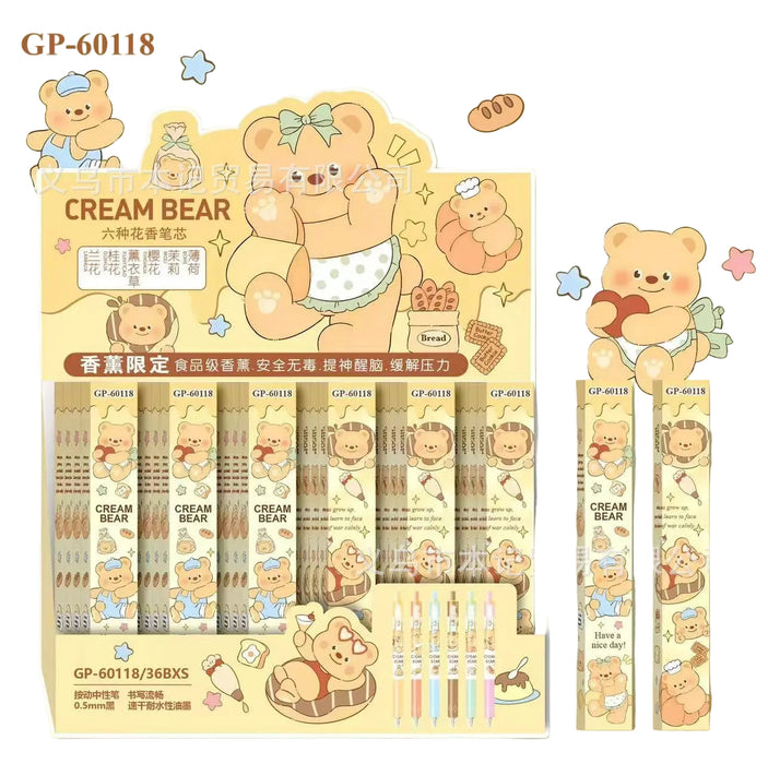 Wholesale cute cartoon 0.5mm student clickable ballpoint pens