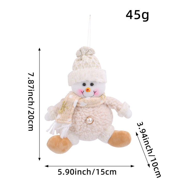Wholesale  Snowman Doll Christmas Tree Pendant Christmas Elk Doll Window Scene Decoration Doll