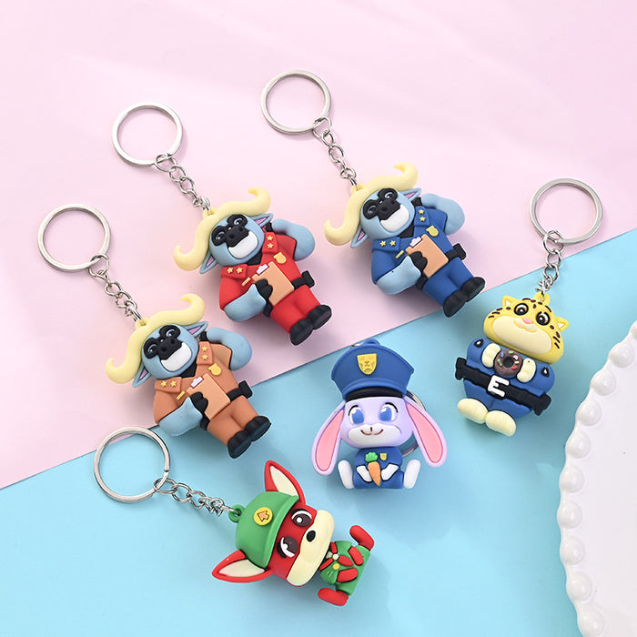 Wholesale 10PCS PVC Cartoon Doll Keychain JDC-KC-AQing008