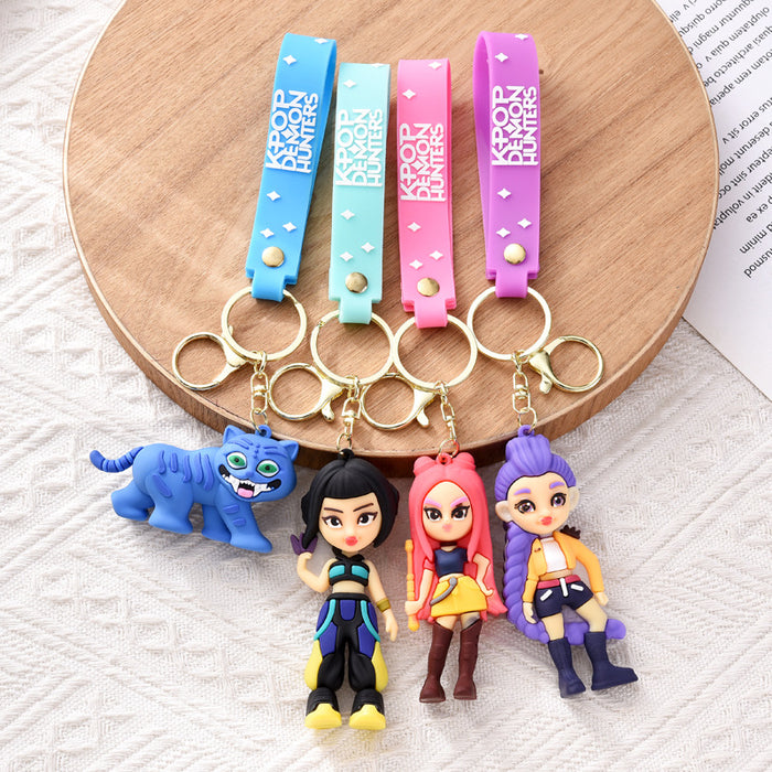 Wholesale Cute Cartoon Soft Rubber KPOP Keychain