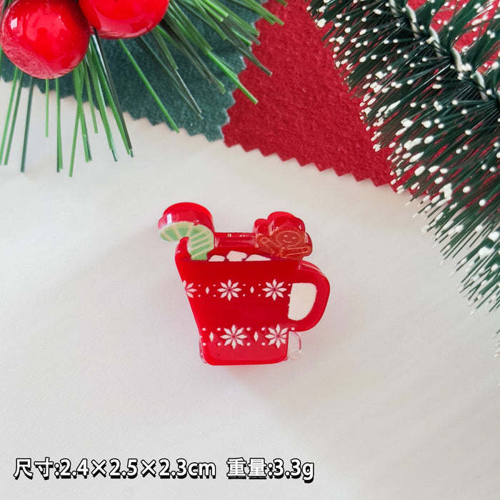 Wholesale Christmas small hairpin gingerbread man Christmas tree snowman small clip cute  hairpin holiday hair accessories