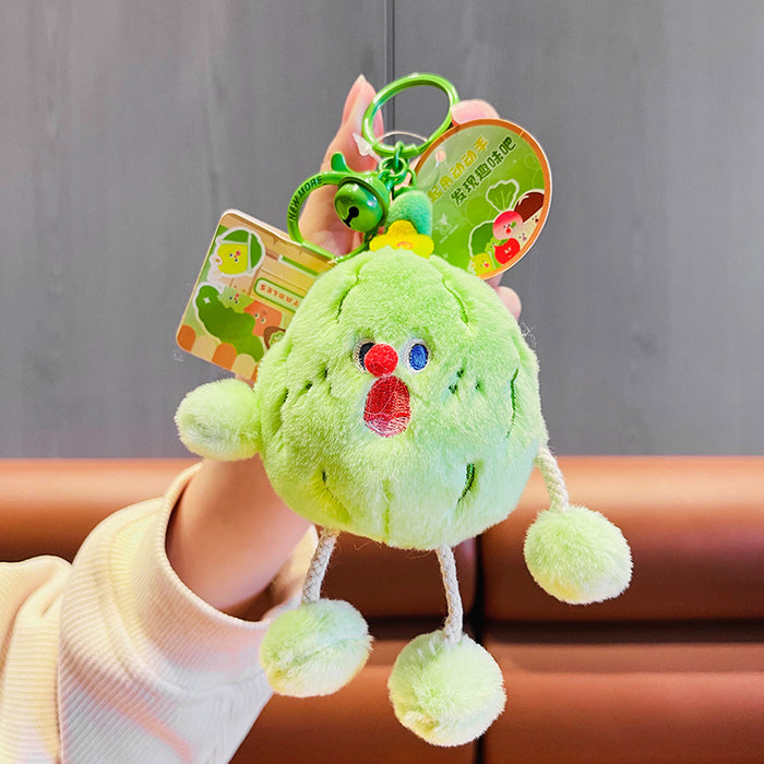 Wholesale Pull Scream Blue Flower Vegetable Plush Keychain