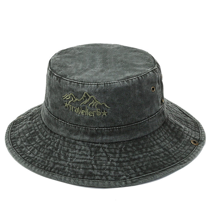 Wholesale Cotton Simple Washed Denim Bucket Hat JDC-FH-YiShang007