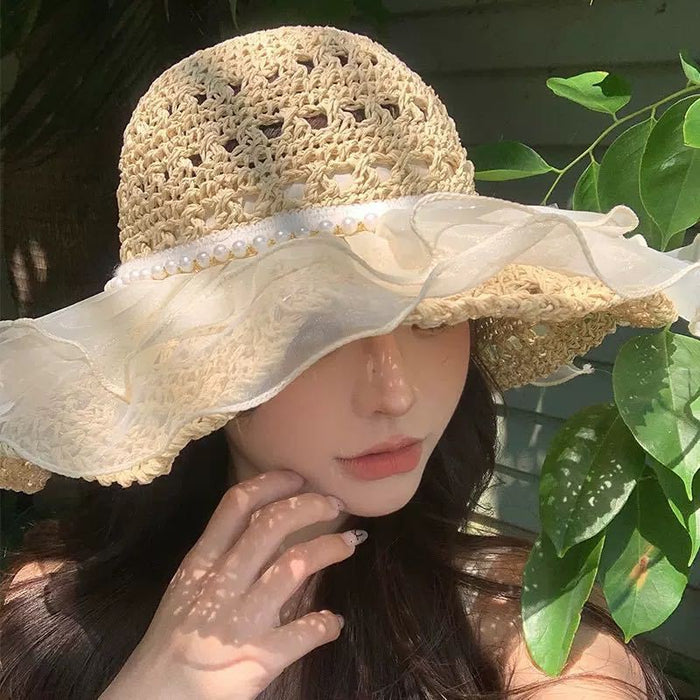 Wholesale Colorful Woven Hat Women's Summer Arrival Seaside Holiday Style Hat Big Brim Sunscreen Fisherman's Hat