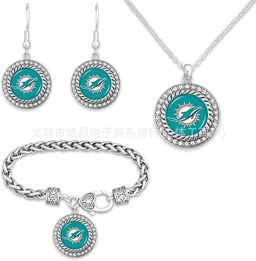 Wholesale Rugby Bracelet Necklace Earring Set