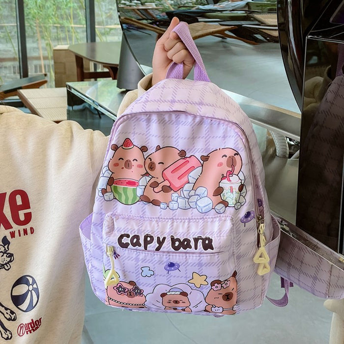 Wholesale  Printed Trendy Backpack Junior High School and Primary School Schoolbag Large Capacity Decompression Backpack Cute Student Bag